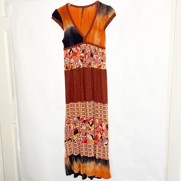 Zara Tribal Hawaiian Maxi Dress (M) - Picture 2 of 9